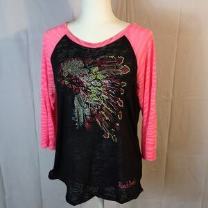 L&B Sequined Indian Headdress #Ranchdressn Top